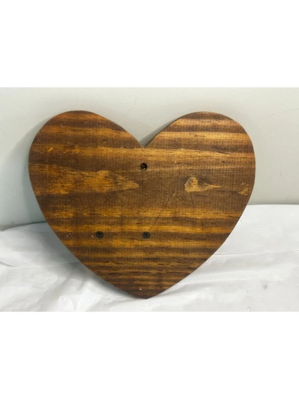 Wood Heart Shape Wall Shelves Stained 9